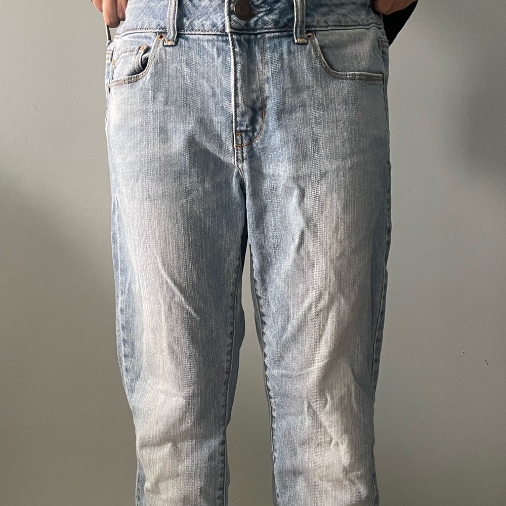 Light blue washed skinny jeans